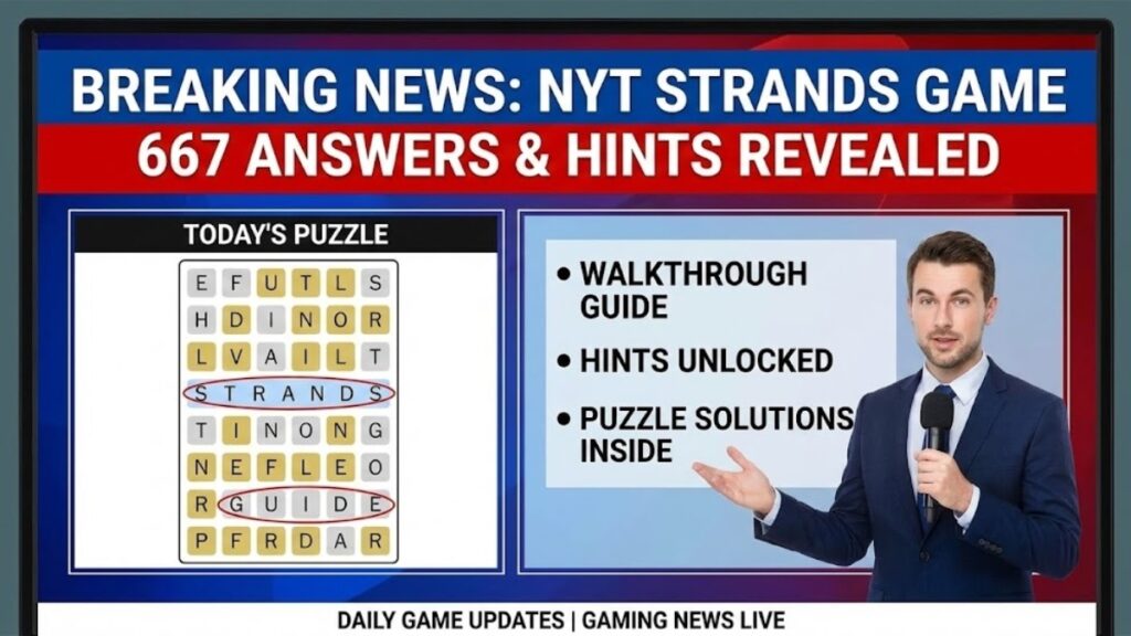 NYT Strands Today Game 667 Answers Hints Walkthrough Guide!!