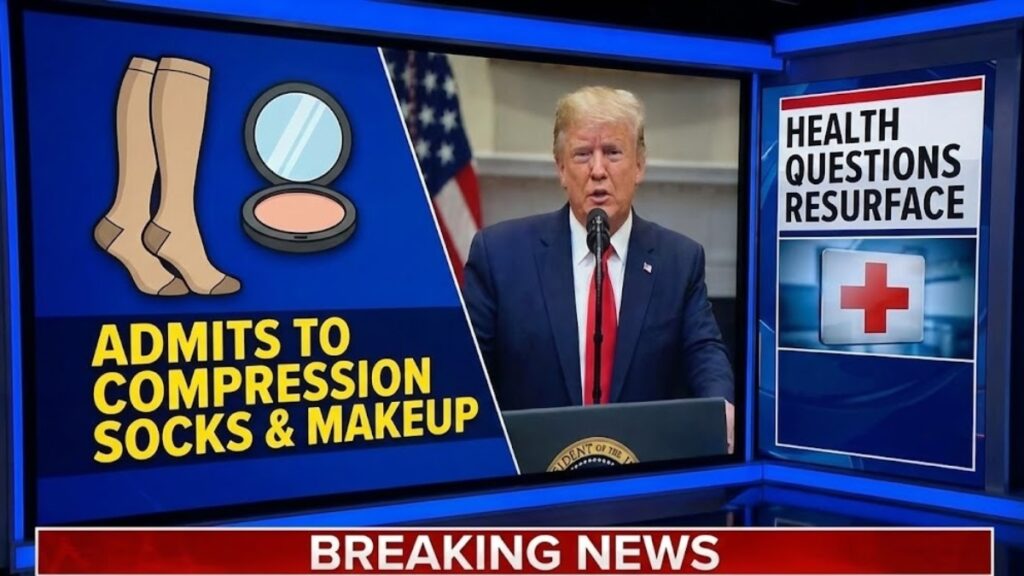 Trump Admits Using Compression Socks and Makeup as Health Questions Resurface